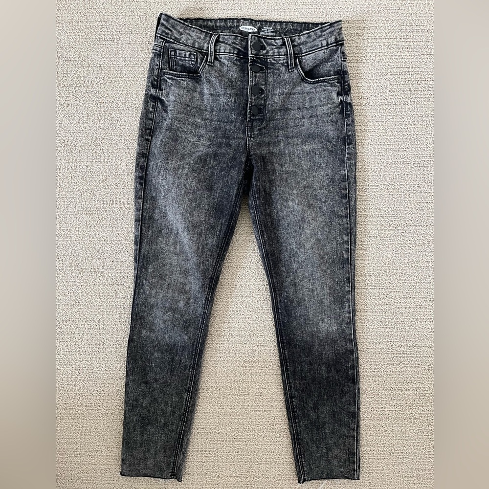 Old Navy Washed Black Skinny Jeans
